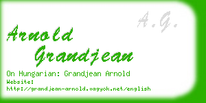 arnold grandjean business card